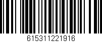 Código de barras (EAN, GTIN, SKU, ISBN): '615311221916'