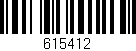 Código de barras (EAN, GTIN, SKU, ISBN): '615412'