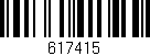Código de barras (EAN, GTIN, SKU, ISBN): '617415'