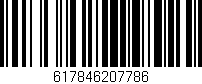 Código de barras (EAN, GTIN, SKU, ISBN): '617846207786'