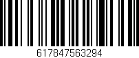 Código de barras (EAN, GTIN, SKU, ISBN): '617847563294'