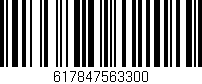 Código de barras (EAN, GTIN, SKU, ISBN): '617847563300'