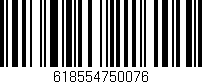 Código de barras (EAN, GTIN, SKU, ISBN): '618554750076'