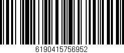 Código de barras (EAN, GTIN, SKU, ISBN): '6190415756952'