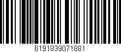 Código de barras (EAN, GTIN, SKU, ISBN): '6191839071881'