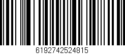 Código de barras (EAN, GTIN, SKU, ISBN): '6192742524815'