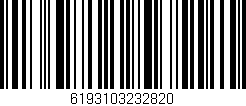 Código de barras (EAN, GTIN, SKU, ISBN): '6193103232820'