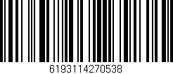 Código de barras (EAN, GTIN, SKU, ISBN): '6193114270538'