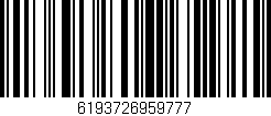 Código de barras (EAN, GTIN, SKU, ISBN): '6193726959777'