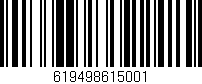 Código de barras (EAN, GTIN, SKU, ISBN): '619498615001'