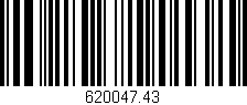 Código de barras (EAN, GTIN, SKU, ISBN): '620047.43'