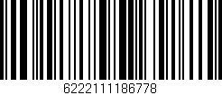 Código de barras (EAN, GTIN, SKU, ISBN): '6222111186778'