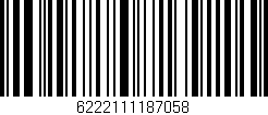 Código de barras (EAN, GTIN, SKU, ISBN): '6222111187058'
