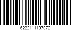 Código de barras (EAN, GTIN, SKU, ISBN): '6222111187072'