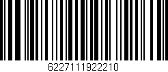 Código de barras (EAN, GTIN, SKU, ISBN): '6227111922210'