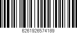 Código de barras (EAN, GTIN, SKU, ISBN): '6261926574189'