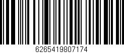 Código de barras (EAN, GTIN, SKU, ISBN): '6265419807174'