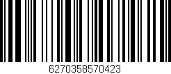 Código de barras (EAN, GTIN, SKU, ISBN): '6270358570423'
