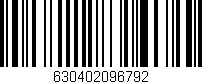 Código de barras (EAN, GTIN, SKU, ISBN): '630402096792'
