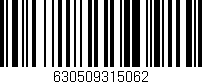 Código de barras (EAN, GTIN, SKU, ISBN): '630509315062'