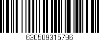 Código de barras (EAN, GTIN, SKU, ISBN): '630509315796'