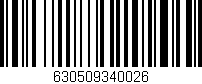 Código de barras (EAN, GTIN, SKU, ISBN): '630509340026'