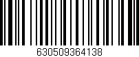 Código de barras (EAN, GTIN, SKU, ISBN): '630509364138'
