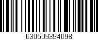 Código de barras (EAN, GTIN, SKU, ISBN): '630509394098'
