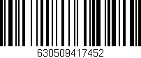 Código de barras (EAN, GTIN, SKU, ISBN): '630509417452'