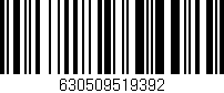 Código de barras (EAN, GTIN, SKU, ISBN): '630509519392'