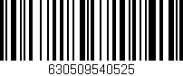 Código de barras (EAN, GTIN, SKU, ISBN): '630509540525'