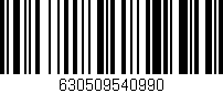 Código de barras (EAN, GTIN, SKU, ISBN): '630509540990'