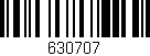 Código de barras (EAN, GTIN, SKU, ISBN): '630707'