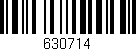 Código de barras (EAN, GTIN, SKU, ISBN): '630714'