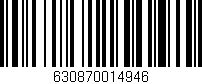 Código de barras (EAN, GTIN, SKU, ISBN): '630870014946'