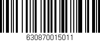 Código de barras (EAN, GTIN, SKU, ISBN): '630870015011'