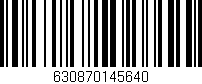 Código de barras (EAN, GTIN, SKU, ISBN): '630870145640'