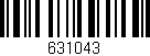 Código de barras (EAN, GTIN, SKU, ISBN): '631043'