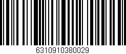 Código de barras (EAN, GTIN, SKU, ISBN): '6310910380029'