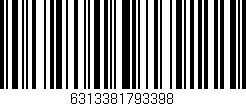 Código de barras (EAN, GTIN, SKU, ISBN): '6313381793398'