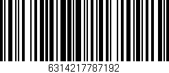 Código de barras (EAN, GTIN, SKU, ISBN): '6314217787192'