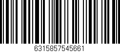 Código de barras (EAN, GTIN, SKU, ISBN): '6315857545661'