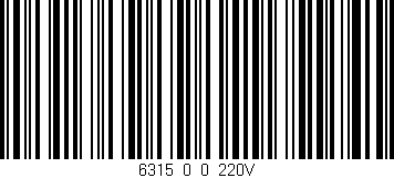 Código de barras (EAN, GTIN, SKU, ISBN): '6315_0_0_220V'