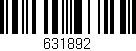 Código de barras (EAN, GTIN, SKU, ISBN): '631892'