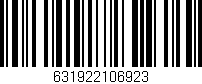 Código de barras (EAN, GTIN, SKU, ISBN): '631922106923'