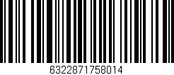 Código de barras (EAN, GTIN, SKU, ISBN): '6322871758014'