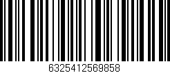 Código de barras (EAN, GTIN, SKU, ISBN): '6325412569858'