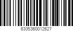 Código de barras (EAN, GTIN, SKU, ISBN): '6335360012627'