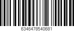 Código de barras (EAN, GTIN, SKU, ISBN): '6346478540681'