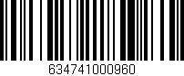Código de barras (EAN, GTIN, SKU, ISBN): '634741000960'